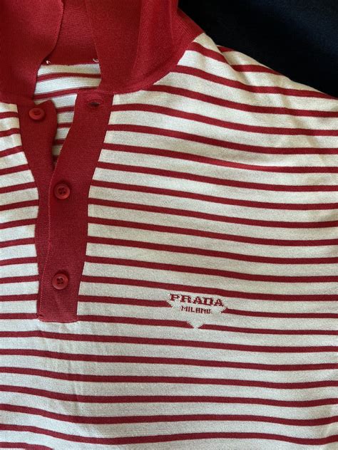 prada red stripe t shirt|More.